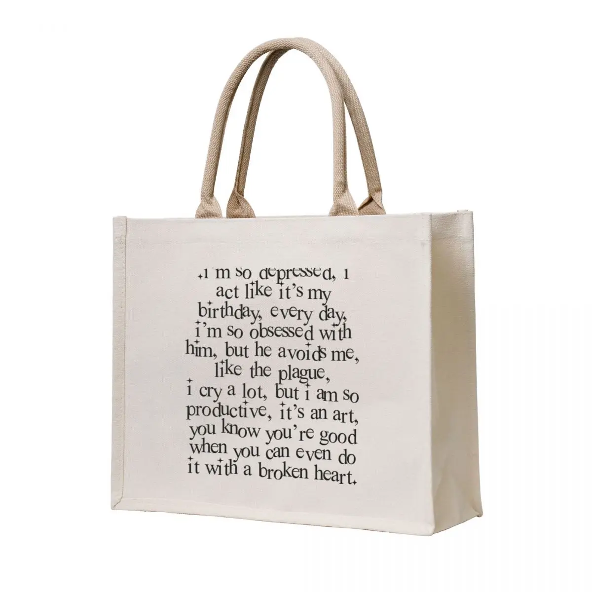 I’m so depressed, I act like it’s my birthday, every day Tote Bag female bag tote bag women canvas tote 
I’m so depressed, I act like it’s my birthday, every day Tote Bag female bag tote bag women canvas tote