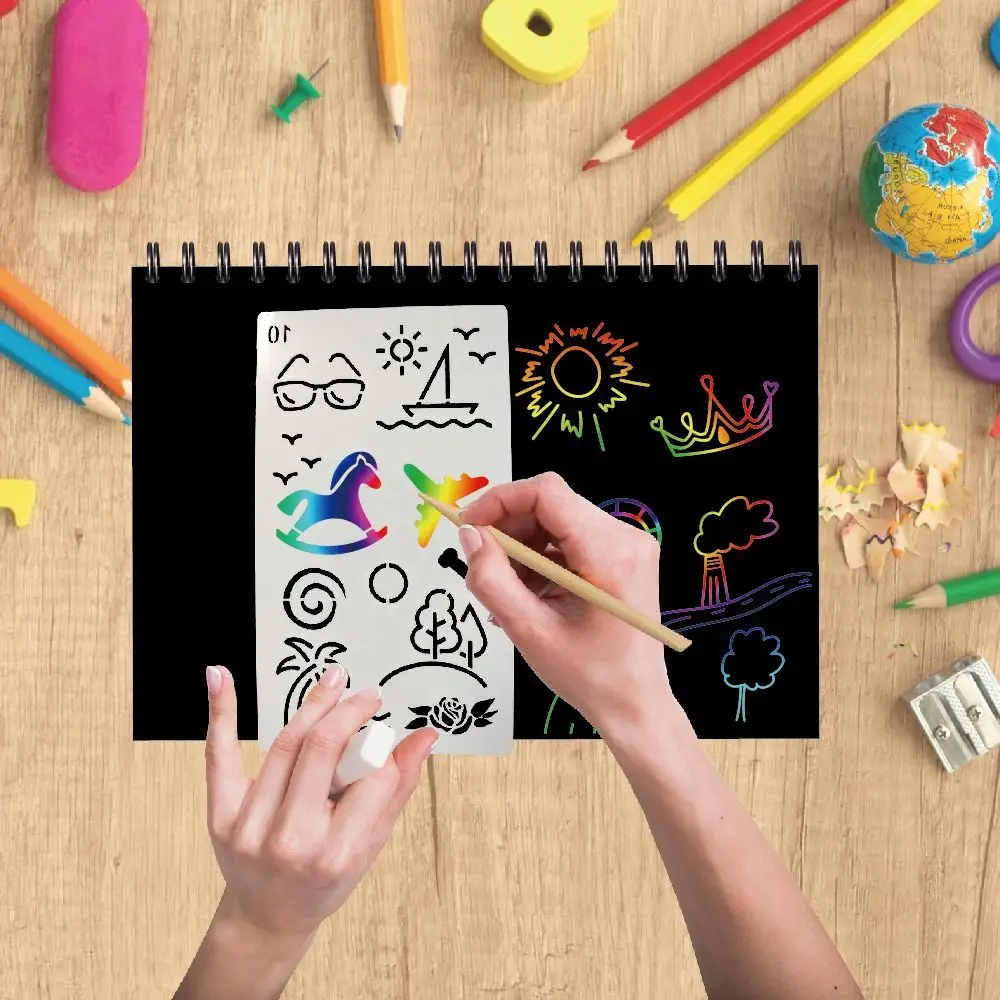 Interesting Colorful Rainbow Scratch Book No Odor Smooth Color Drawing Paper Neoteric Secure Glitzy Paper Note Children
Interesting Colorful Rainbow Scratch Book No Odor Smooth Color Drawing Paper Neoteric Secure Glitzy Paper Note Children