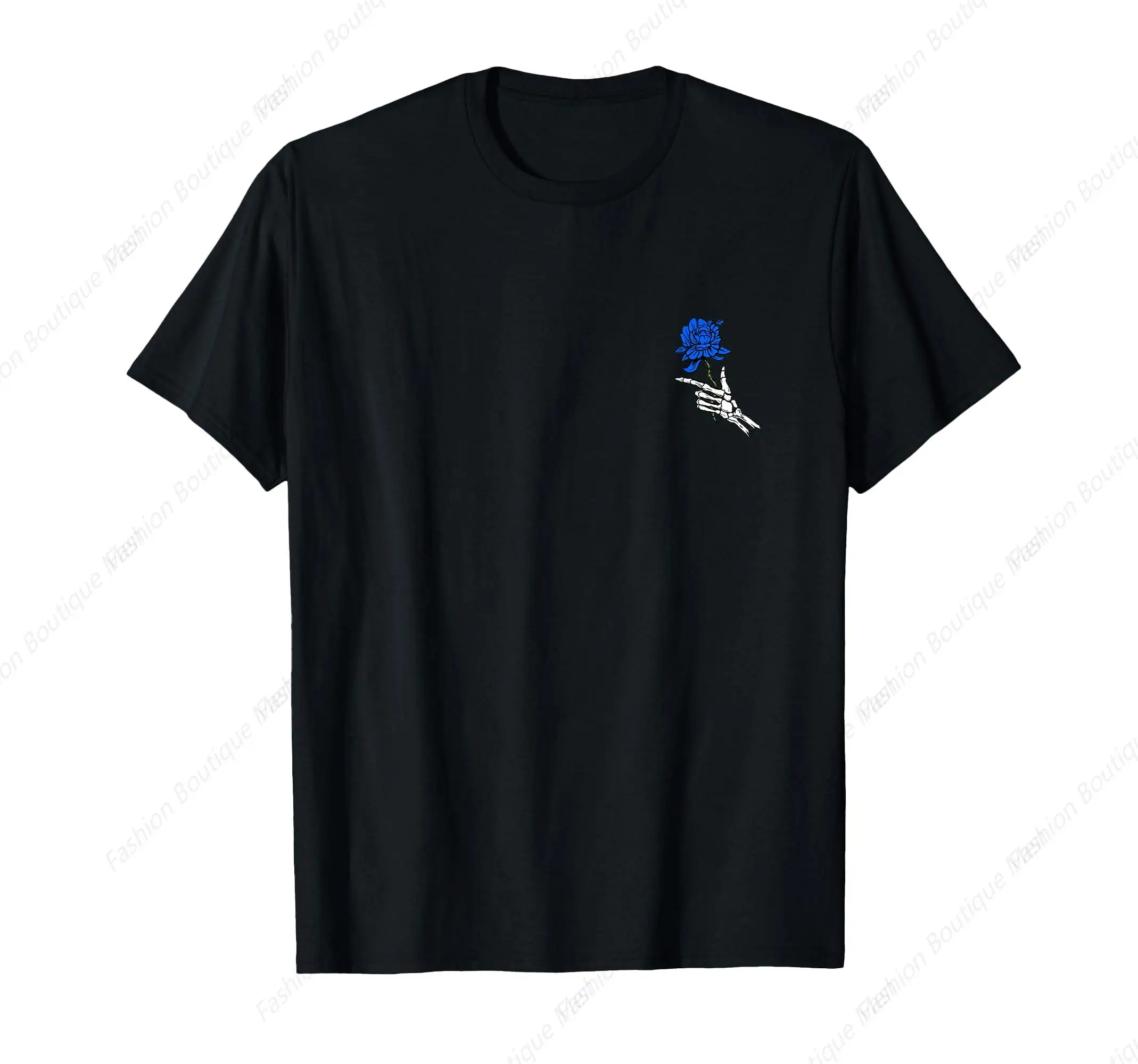 Vintage Skeleton Hand Holding A Blue Rose Printing T-Shirt Lover Gift Top Leisure O-Neck Men Women Tee
Vintage Skeleton Hand Holding A Blue Rose Printing T-Shirt Lover Gift Top Leisure O-Neck Men Women Tee
