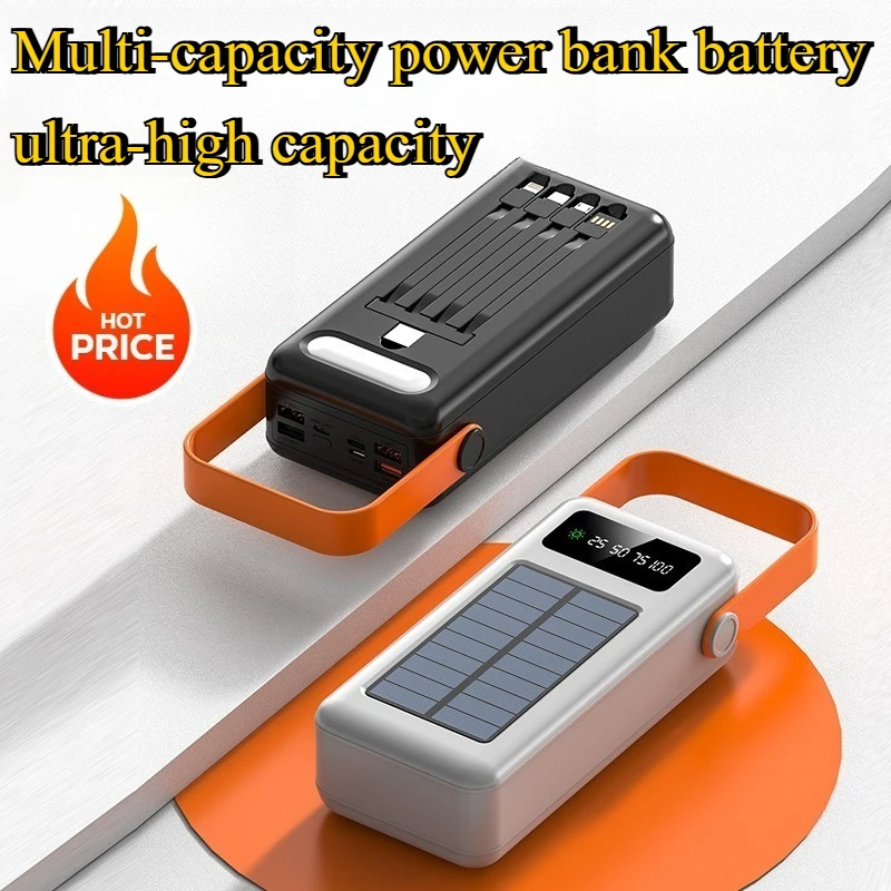 Super-large Capacity Multi-capacity power bank battery Outdoor Solar Power Bank with Built-in Cable Mobile Power Supply
Super-large Capacity Multi-capacity power bank battery Outdoor Solar Power Bank with Built-in Cable Mobile Power Supply