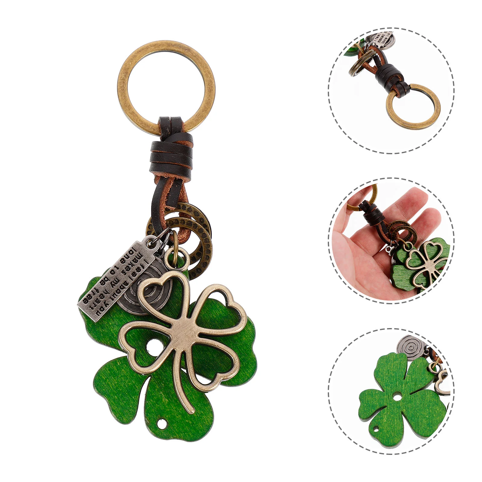 Key Chain Keychain Ring Lucky Pendant Decor Wallet The Gift Shamrock for Your Purse DIY Car
Key Chain Keychain Ring Lucky Pendant Decor Wallet The Gift Shamrock for Your Purse DIY Car