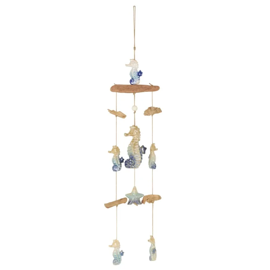 41" Blue Ceramic Ombre Starfish Windchime with Driftwood and Hanging Starfish Accents
41" Blue Ceramic Ombre Starfish Windchime with Driftwood and Hanging Starfish Accents