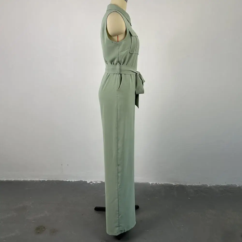 Wide-leg Jumpsuit Elegant Wide Leg Jumpsuit with Front Zipper Closure Belted High Waist Formal Business Style for Women
Wide-leg Jumpsuit Elegant Wide Leg Jumpsuit with Front Zipper Closure Belted High Waist Formal Business Style for Women