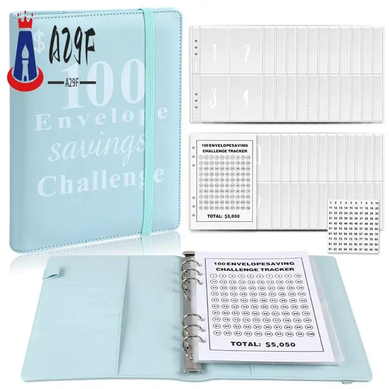 A29F-100 Envelope Money Saving Challenge Binder, Reusable A5 Money Budget Binder Challenges Book
A29F-100 Envelope Money Saving Challenge Binder, Reusable A5 Money Budget Binder Challenges Book