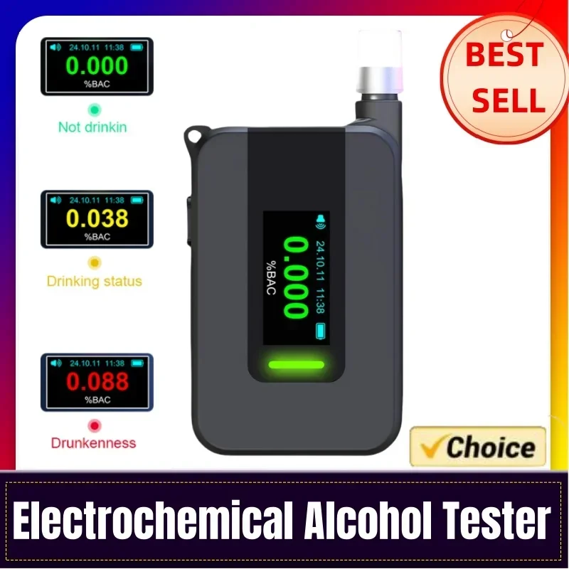 Электрохимический тестер алкоголя, голосовой отчет, бесконтактный электронный алкотестер, портативный измеритель алкоголя для профессионального использования
Электрохимический тестер алкоголя, голосовой отчет, бесконтактный электронный алкотестер, портативный измеритель алкоголя для профессионального использования