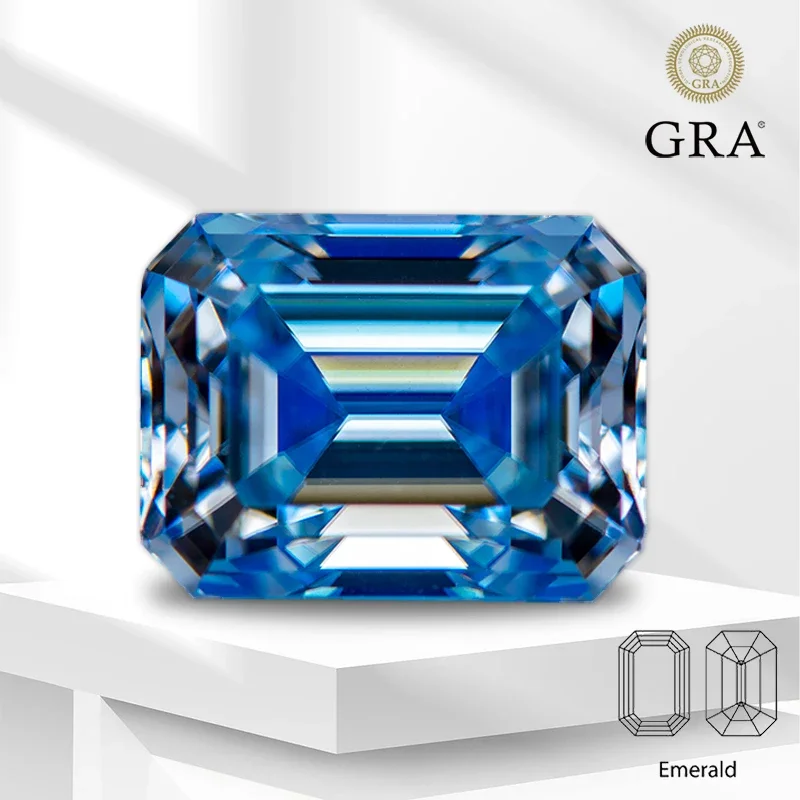 Wholesale Moissanite Gemstone Ice Blue Color Emerald Cut Lab Grown Diamond for Advanced Jewelry Rings Earrings Making with GRA C
Wholesale Moissanite Gemstone Ice Blue Color Emerald Cut Lab Grown Diamond for Advanced Jewelry Rings Earrings Making with GRA C