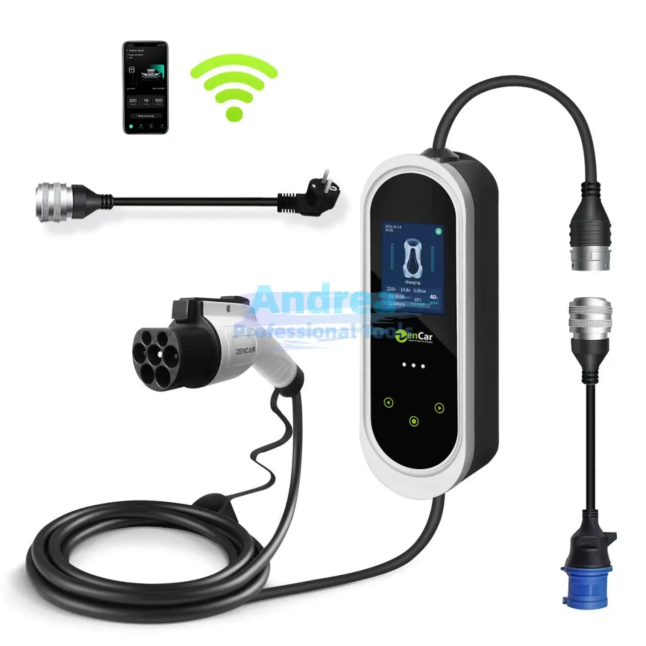 Zencar 32A 1phase EVSE GBT Portable EV Charger Mobile Car Charger GB/T with Temperature control Adapters
Zencar 32A 1phase EVSE GBT Portable EV Charger Mobile Car Charger GB/T with Temperature control Adapters