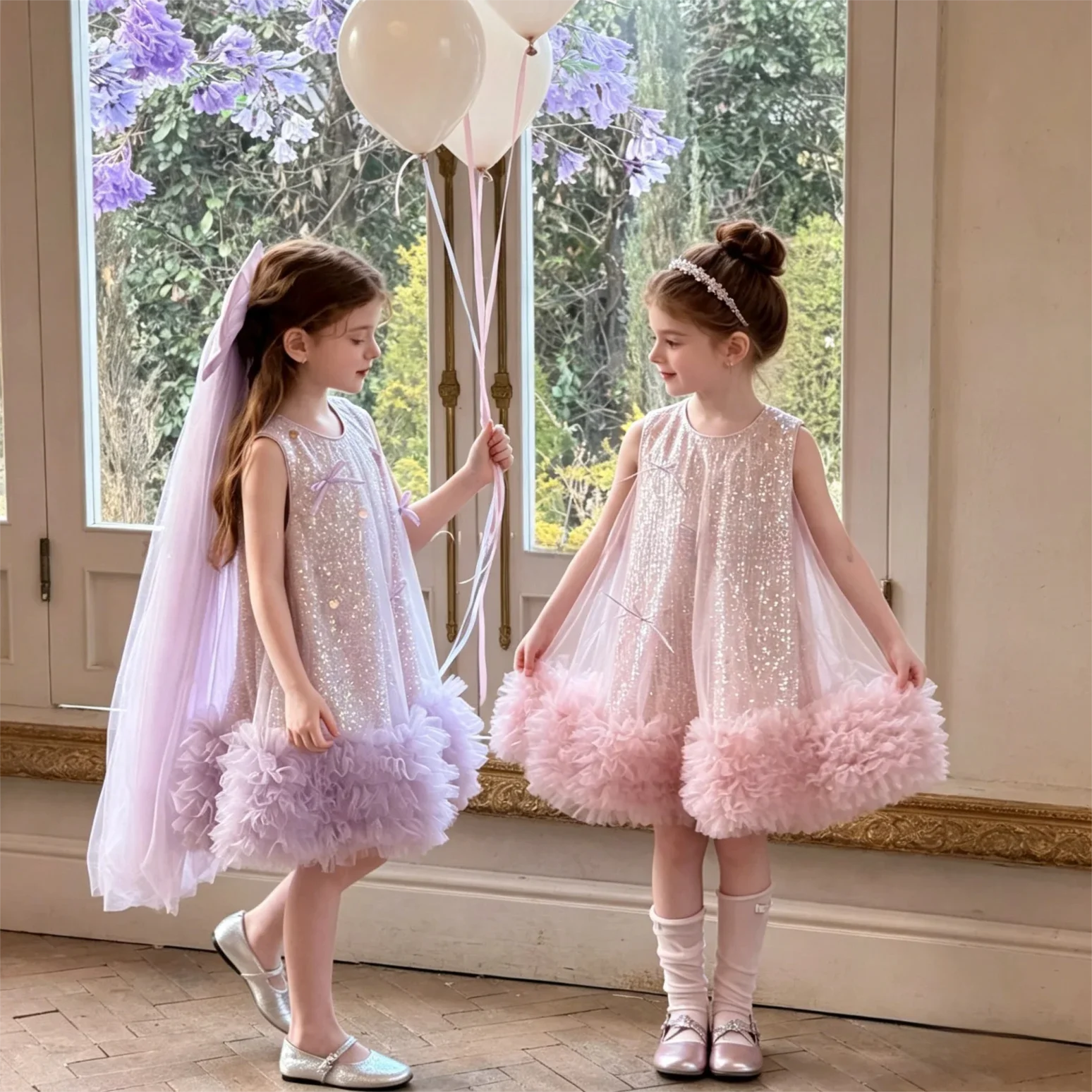 Toddler Girls Sparkly Tulle Tutu Dress Sleeveless Sequin Princess Party Dress for 2-10Y Kids Birthday/Wedding/Pageant Ball Gown
Toddler Girls Sparkly Tulle Tutu Dress Sleeveless Sequin Princess Party Dress for 2-10Y Kids Birthday/Wedding/Pageant Ball Gown