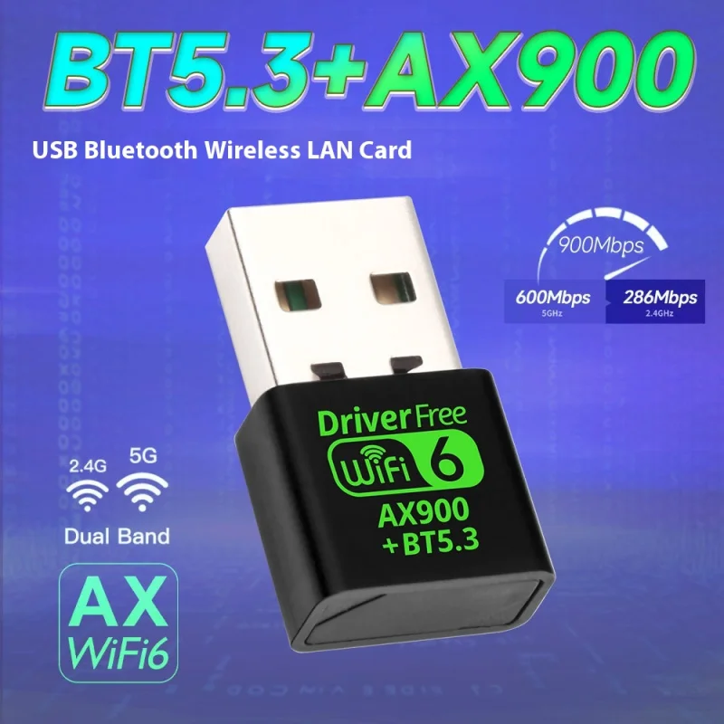 Беспроводная сетевая карта AX900M WiFi 6, мини-беспроводной приемник без драйверов, 5G, двухдиапазонный
Беспроводная сетевая карта AX900M WiFi 6, мини-беспроводной приемник без драйверов, 5G, двухдиапазонный