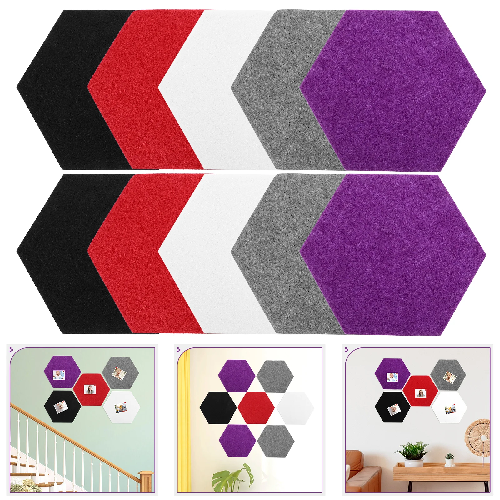 10 Pcs Hexagonal Felt Bulletin Board Wall Decoration Tiles Memo for Cork Strips Stickers
10 Pcs Hexagonal Felt Bulletin Board Wall Decoration Tiles Memo for Cork Strips Stickers
