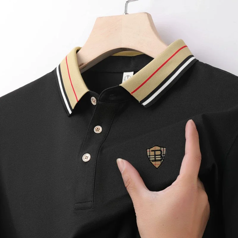 Brand fashion embossed polo shirt short sleeved men's 2025 summer new T-shirt exquisite striped collar casual comfortable top
Brand fashion embossed polo shirt short sleeved men's 2025 summer new T-shirt exquisite striped collar casual comfortable top