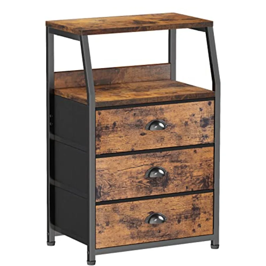 Nightstand with 3 Drawers and 2-Tier Shelf Fabric Small Dresser Organizer Vertical Storage Tower for Bedroom Closet Hallway Nur
Nightstand with 3 Drawers and 2-Tier Shelf Fabric Small Dresser Organizer Vertical Storage Tower for Bedroom Closet Hallway Nur