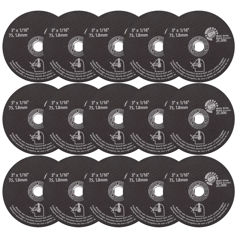 A52I-15Pcs 3Inch 75Mm Cut Off Wheel Resin Cutting Disc Fiber Circular Saw Blades For Metal Cutting 75X1.6X10mm
A52I-15Pcs 3Inch 75Mm Cut Off Wheel Resin Cutting Disc Fiber Circular Saw Blades For Metal Cutting 75X1.6X10mm