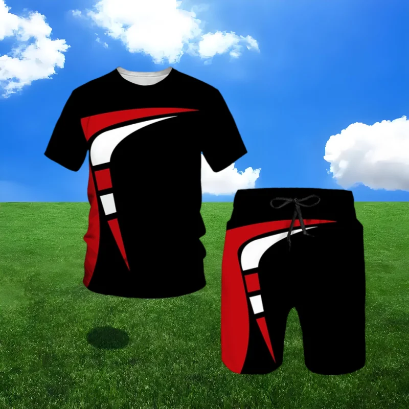 2025 Summer Men's Fashion Street Short-sleeved Suit Simple 3D Printing Casual Sports Trend Two-piece Comfortable and Breathable
2025 Summer Men's Fashion Street Short-sleeved Suit Simple 3D Printing Casual Sports Trend Two-piece Comfortable and Breathable