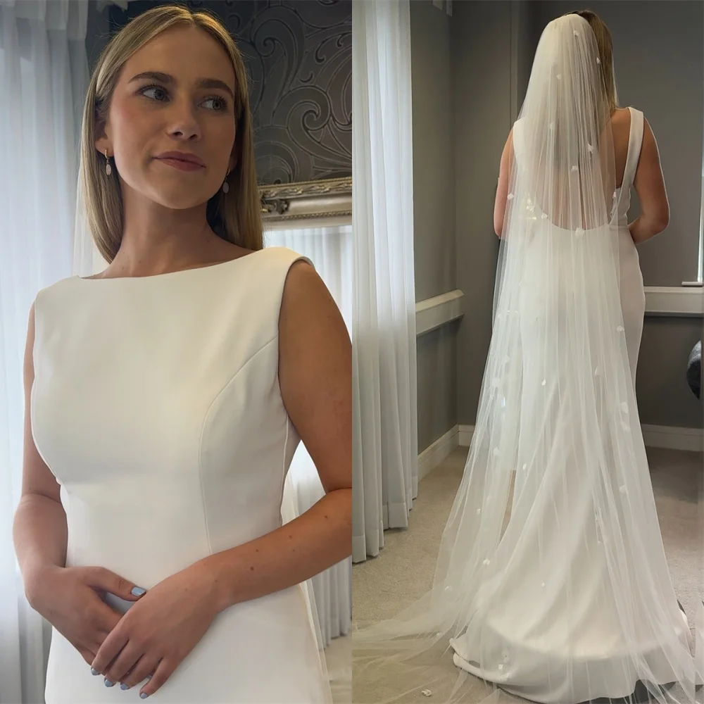 Customized Exquisite White Jersey Bridal Gowns Simple Scoop Cap Sleeve Sleeveless Wedding Dress Chapel Train Backless Dress
Customized Exquisite White Jersey Bridal Gowns Simple Scoop Cap Sleeve Sleeveless Wedding Dress Chapel Train Backless Dress