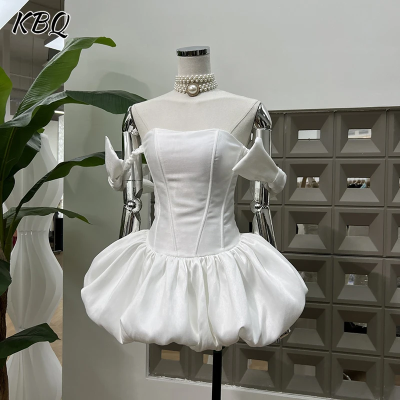 KBQ Sweet Solid Backless Tunic Mini Dresses for Women Slash Neck Off The Shoulder Sleeve High Waist Temperament Dress Female New
KBQ Sweet Solid Backless Tunic Mini Dresses for Women Slash Neck Off The Shoulder Sleeve High Waist Temperament Dress Female New