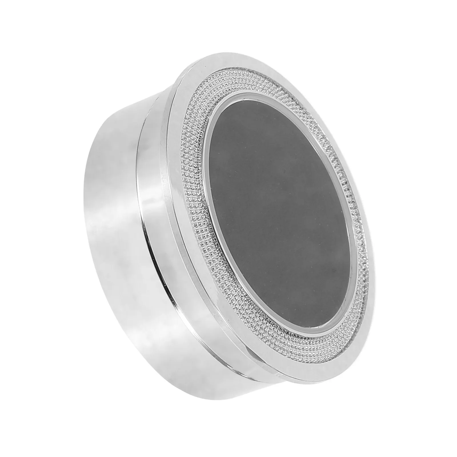 Metal Round Gemstone Display Box with Clear Lid 360 Degree View for Diamonds Crystals Loose Stones Elegant Jewelry Show Storage
Metal Round Gemstone Display Box with Clear Lid 360 Degree View for Diamonds Crystals Loose Stones Elegant Jewelry Show Storage