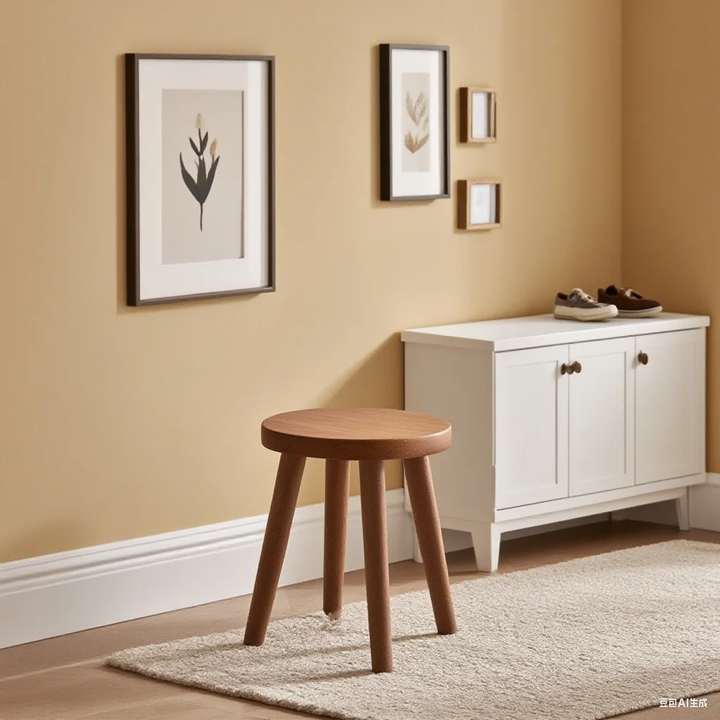 1pc All Solid Wood Shoe Changing Stool, Small Walnut Color Stool For Living Room, Entrance, Bathroom, Bedroom, Kitchen
1pc All Solid Wood Shoe Changing Stool, Small Walnut Color Stool For Living Room, Entrance, Bathroom, Bedroom, Kitchen