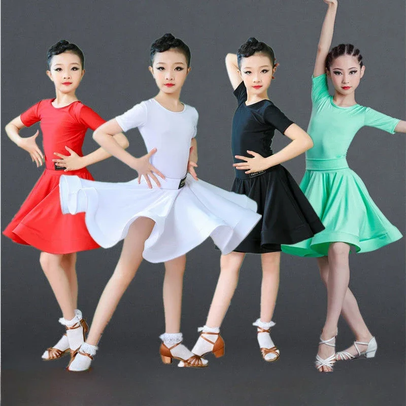 Children's Latin dance clothing, girls' training clothing, large skirt competition clothing, children's Latin dance dress
Children's Latin dance clothing, girls' training clothing, large skirt competition clothing, children's Latin dance dress