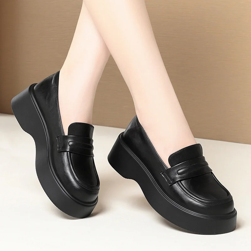 British Style Small Leather Shoes Spring Autumn New Single Shoes With Thick Sole Soft Leather Loafers Middle-Aged Women's Shoes
British Style Small Leather Shoes Spring Autumn New Single Shoes With Thick Sole Soft Leather Loafers Middle-Aged Women's Shoes