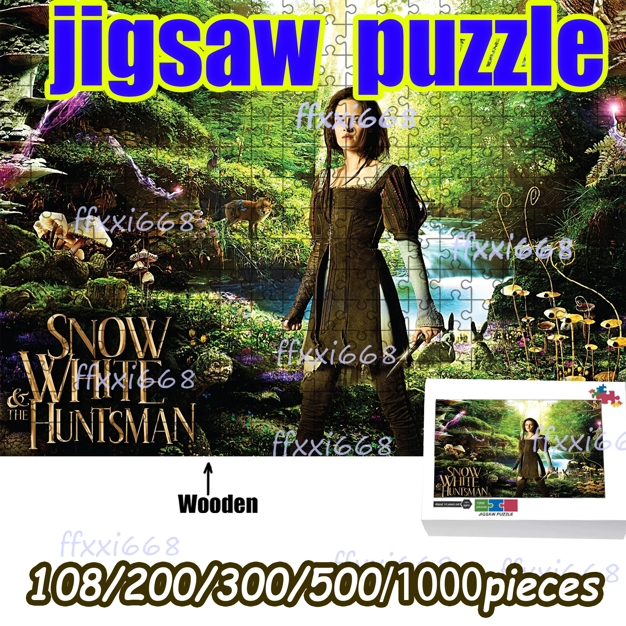 Snow White & The Huntsman Themed Jigsaw Puzzle, 108/200/300/500/1000 Pcs Wooden Puzzle, High Quality Wood
Snow White & The Huntsman Themed Jigsaw Puzzle, 108/200/300/500/1000 Pcs Wooden Puzzle, High Quality Wood