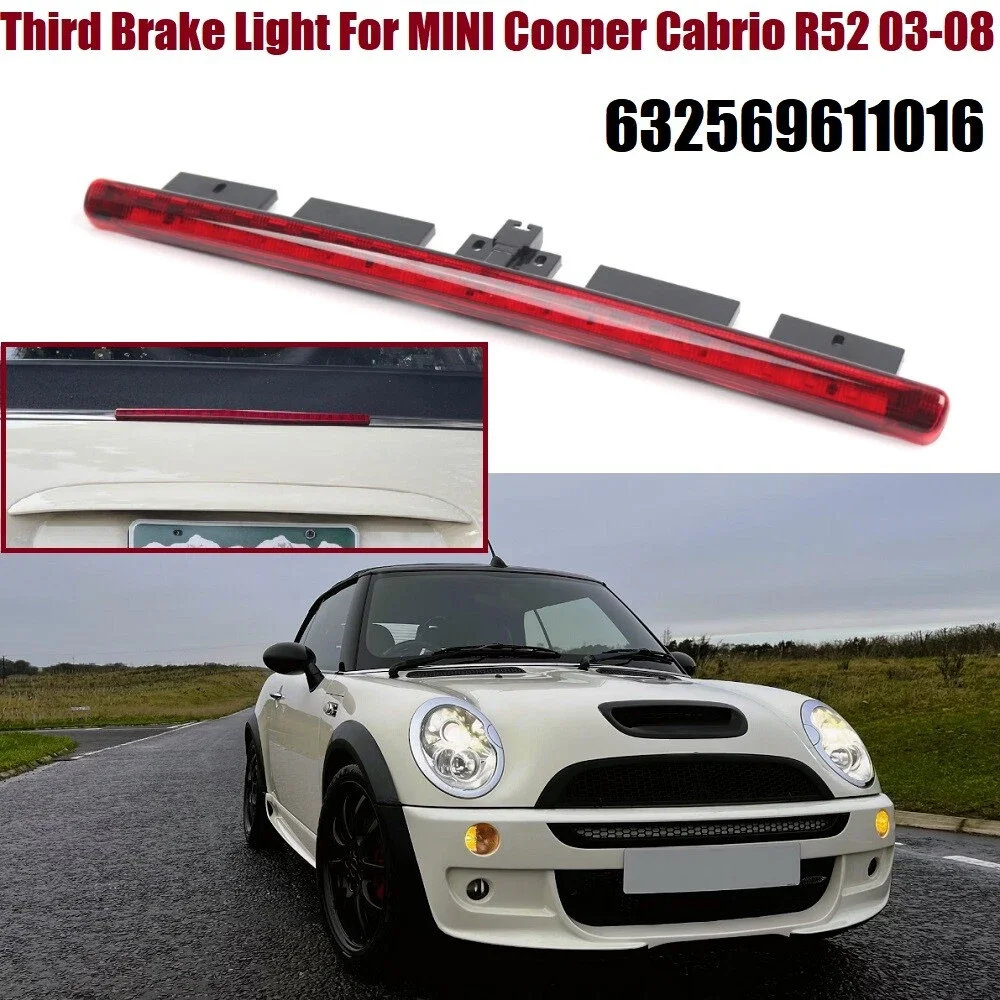 Lens Red LED 3rd Brake Lamp Tail Light 63256961016 63256961015 For Mini Cooper R52 Convertible 05-08 High Mount Brake Light
Lens Red LED 3rd Brake Lamp Tail Light 63256961016 63256961015 For Mini Cooper R52 Convertible 05-08 High Mount Brake Light