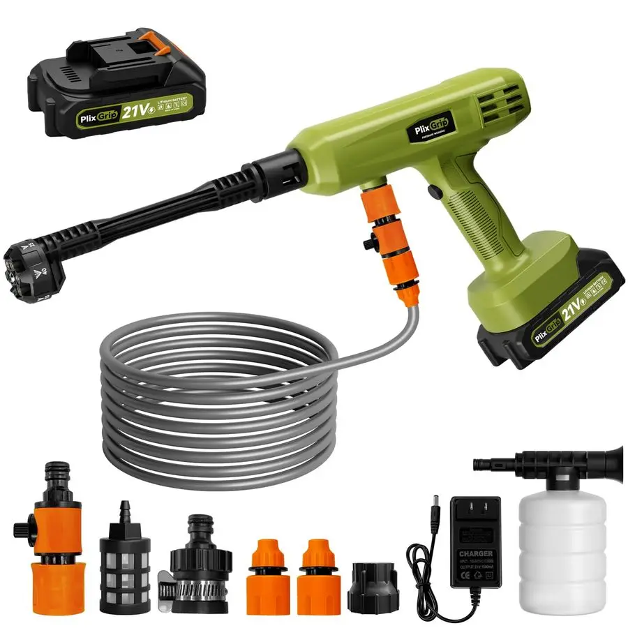 Pressure Washer,900PSI Portable Battery Power Washer,Electric Car Pressure Washer Handheld with 6in1 Nozzle amp 1.5Ah Battery, P
Pressure Washer,900PSI Portable Battery Power Washer,Electric Car Pressure Washer Handheld with 6in1 Nozzle amp 1.5Ah Battery, P