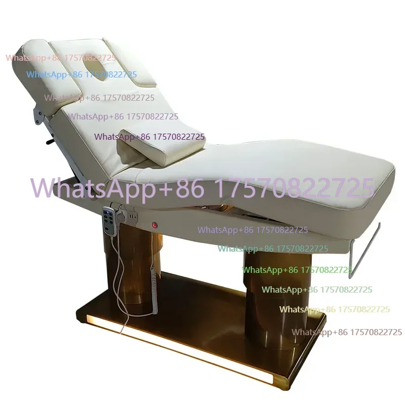 High Quality White Gold Luxury 4 Motor Electric Massage Bed High Quality Electric Facial Spa Bed
High Quality White Gold Luxury 4 Motor Electric Massage Bed High Quality Electric Facial Spa Bed