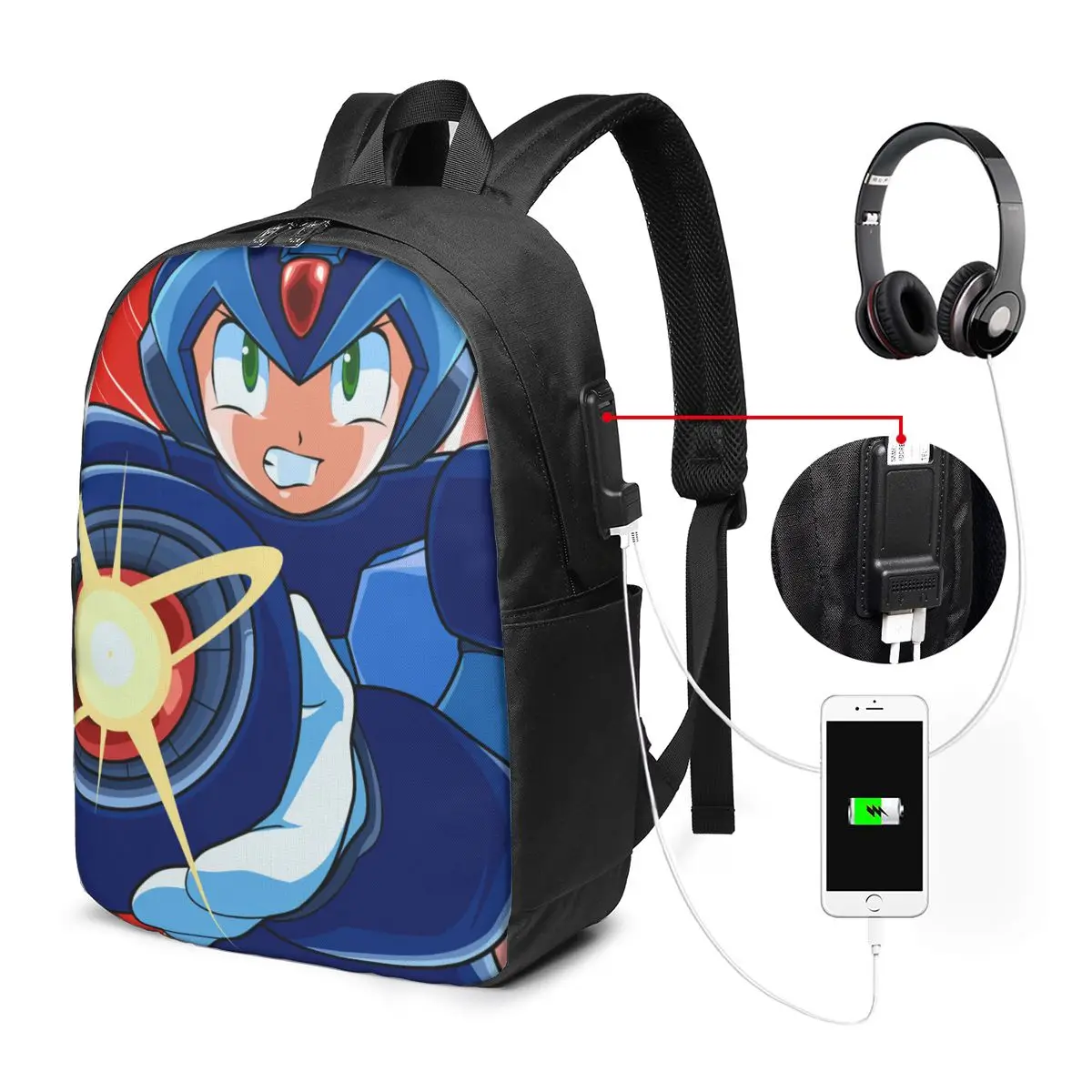 Megaman Video Game Mega Man Backpack Travel Notebook Bag Computer College Student School Bag Laptop Shoulder Bags for Men Women
Megaman Video Game Mega Man Backpack Travel Notebook Bag Computer College Student School Bag Laptop Shoulder Bags for Men Women