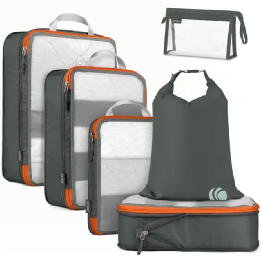 Compression Packing Cubes, See Through Mesh Luggage Organizer Bags, Travel Essentials for Carry on Suitcase with Laundry Bag an
Compression Packing Cubes, See Through Mesh Luggage Organizer Bags, Travel Essentials for Carry on Suitcase with Laundry Bag an