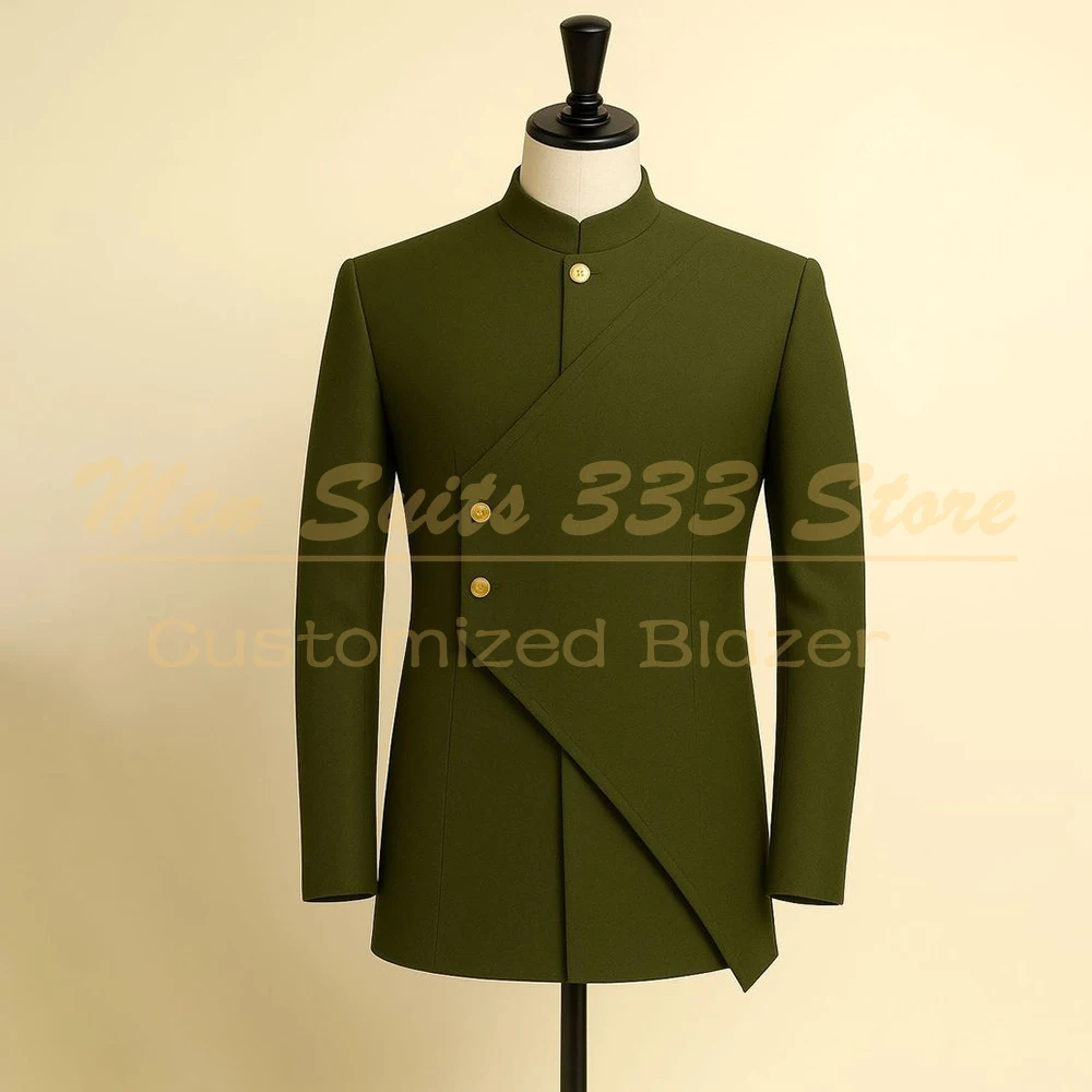 Designer Solid Color Men's Suits Fashion Stand Lapel Long Sleeve African Blazer High Quality Customized 2 Piece Jacket Pants Set
Designer Solid Color Men's Suits Fashion Stand Lapel Long Sleeve African Blazer High Quality Customized 2 Piece Jacket Pants Set