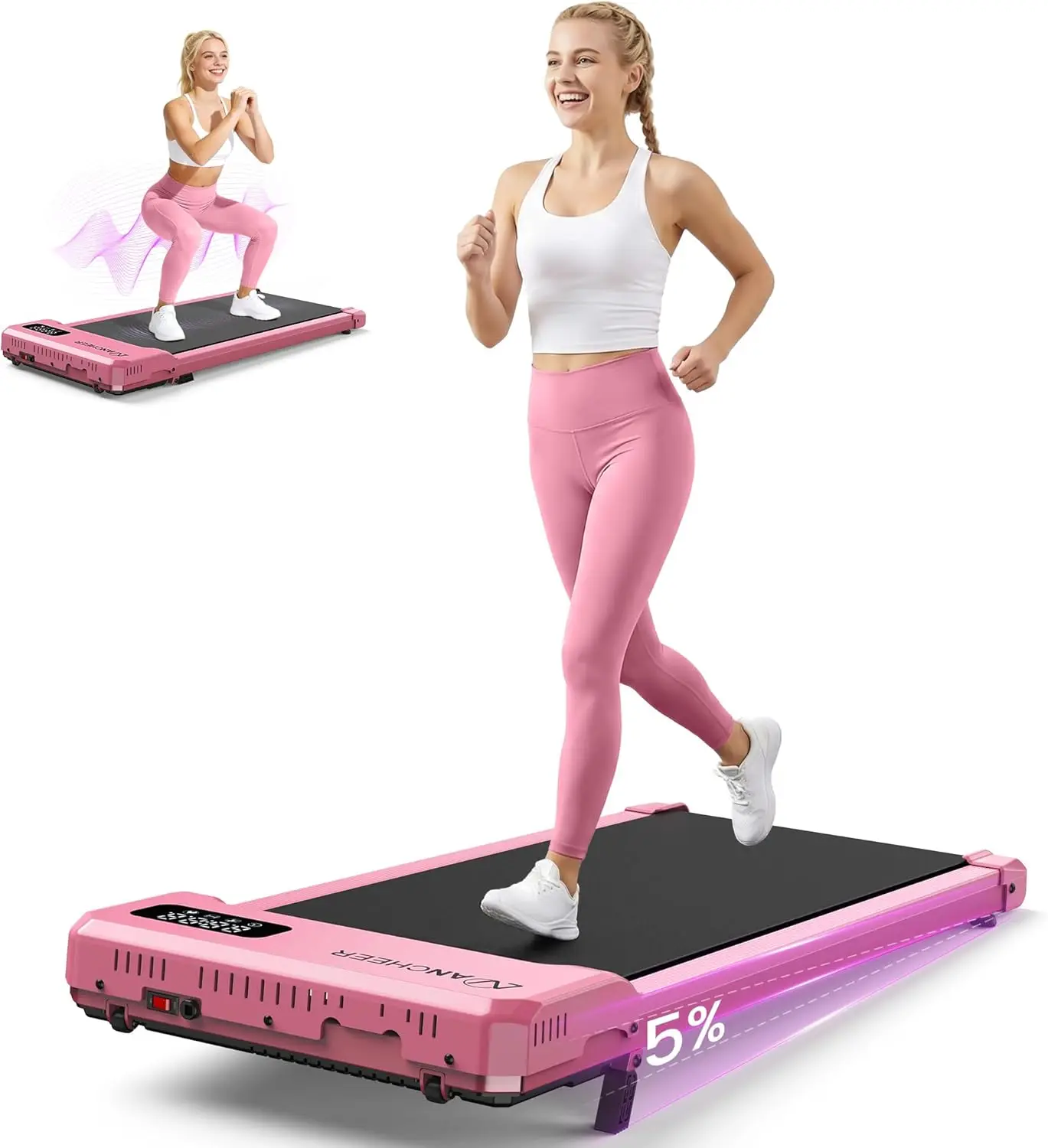 Small Walking Pad Treadmill with Incline - Under Desk Treadmill with Vibration Plate, 2.5HP Compact Portable Treadmills for Home
Small Walking Pad Treadmill with Incline - Under Desk Treadmill with Vibration Plate, 2.5HP Compact Portable Treadmills for Home