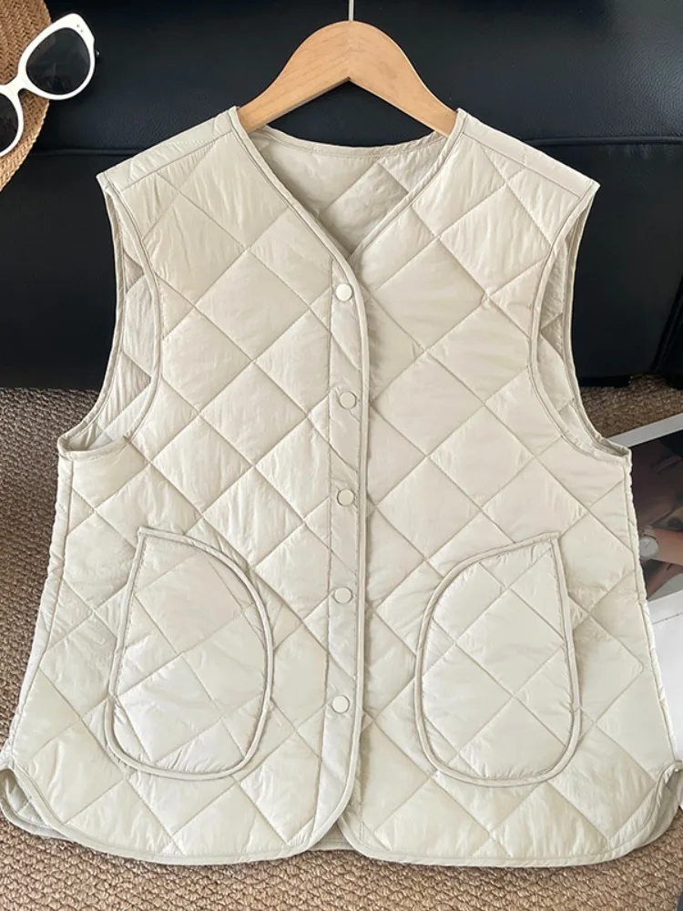 Women's Winter Warmth Bread Vest Quilted Diamond Patterned Outerwear Fce Lined Windproof Breathable Regular Fit Jaet
Women's Winter Warmth Bread Vest Quilted Diamond Patterned Outerwear Fce Lined Windproof Breathable Regular Fit Jaet