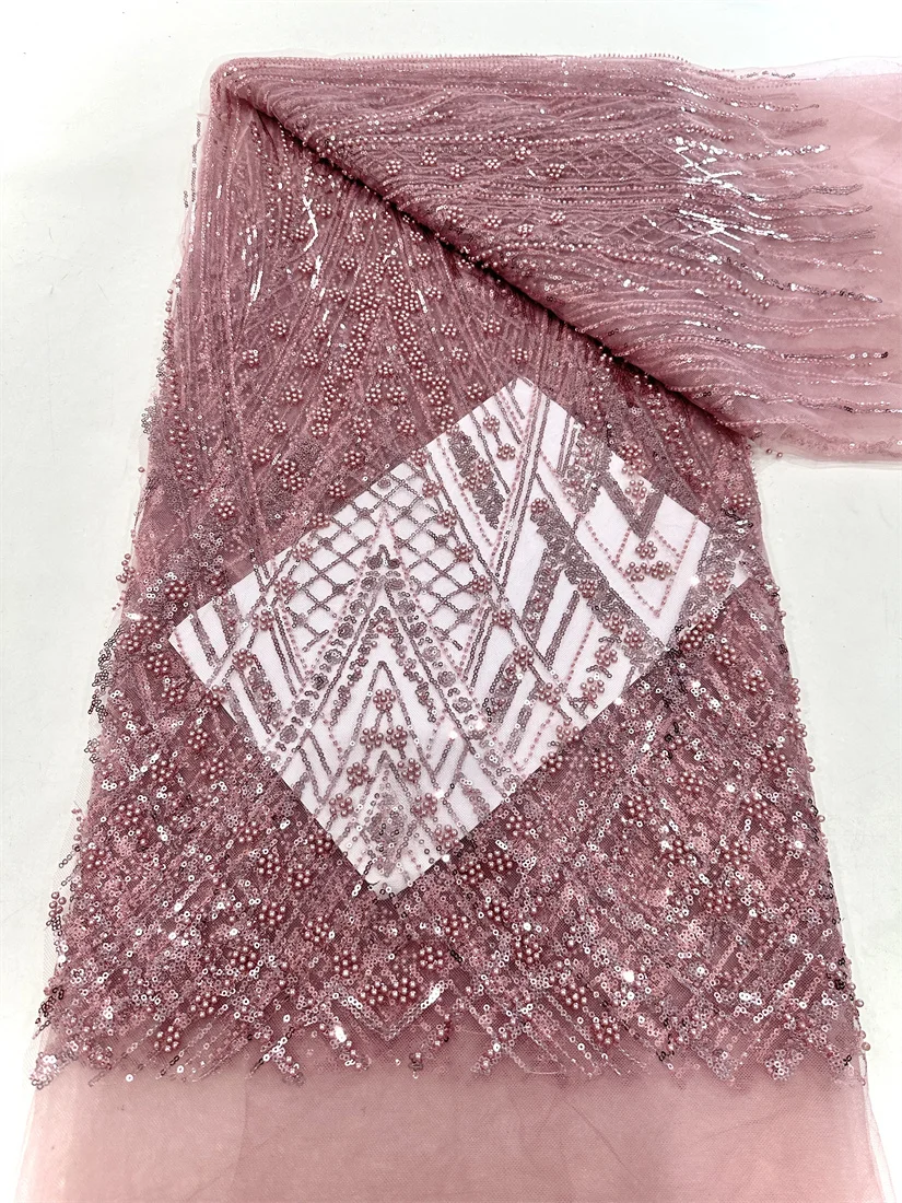 African Sequins Beaded Lace Fabric for Groom Sewing, Nigerian Wedding, Bridal Embroidery, French Tulle, High Quality,2025
African Sequins Beaded Lace Fabric for Groom Sewing, Nigerian Wedding, Bridal Embroidery, French Tulle, High Quality,2025