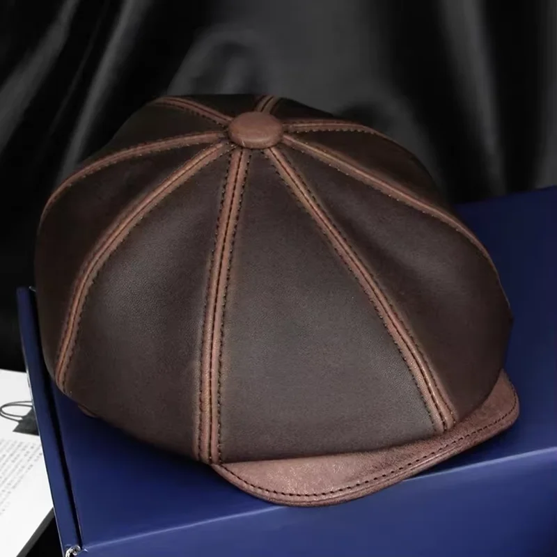 Новая весенне-зимняя мужская шапка Boina из натуральной кожи, матовый берет из овчины, восьмиугольная кепка, зимний мужской берет, кепка
Новая весенне-зимняя мужская шапка Boina из натуральной кожи, матовый берет из овчины, восьмиугольная кепка, зимний мужской берет, кепка