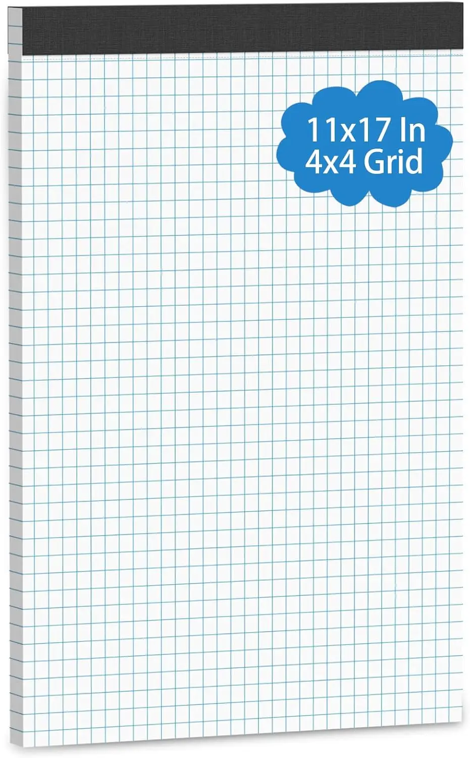 Large Graph Paper Pad 11 x 17, Grid Paper with 4x4 Blue Lines, 30 Sheets Engineering Paper for Drafting and Sketching
Large Graph Paper Pad 11 x 17, Grid Paper with 4x4 Blue Lines, 30 Sheets Engineering Paper for Drafting and Sketching