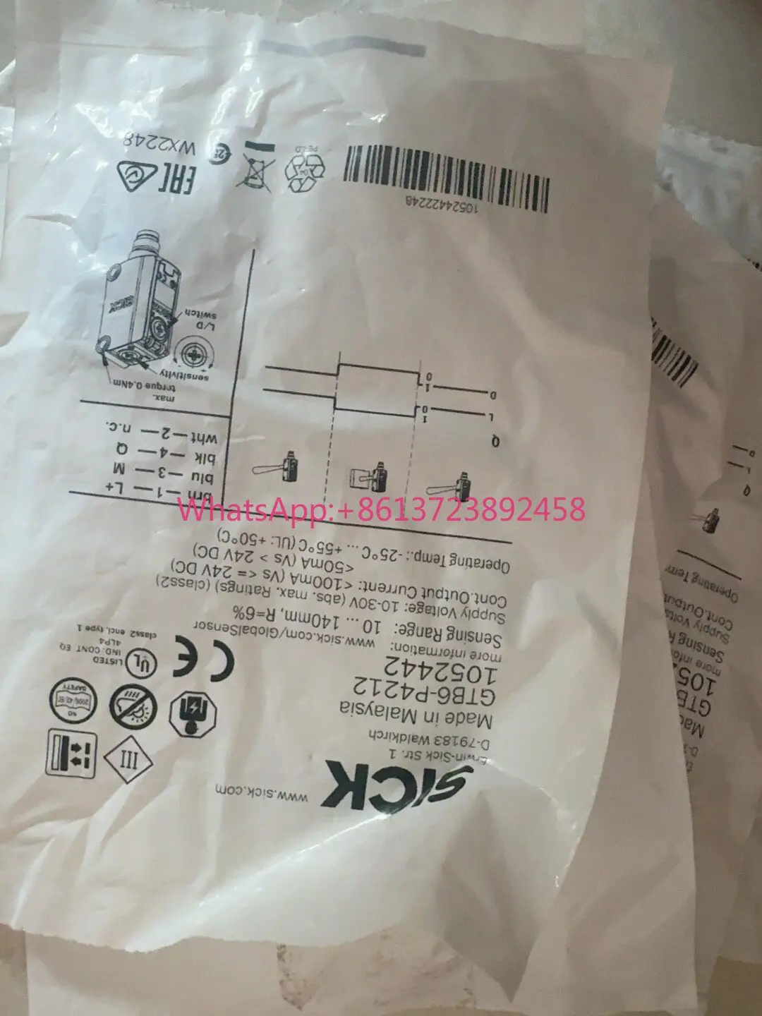SICK photoelectric sensor, GTB6-P1212 brand new original genuine
SICK photoelectric sensor, GTB6-P1212 brand new original genuine