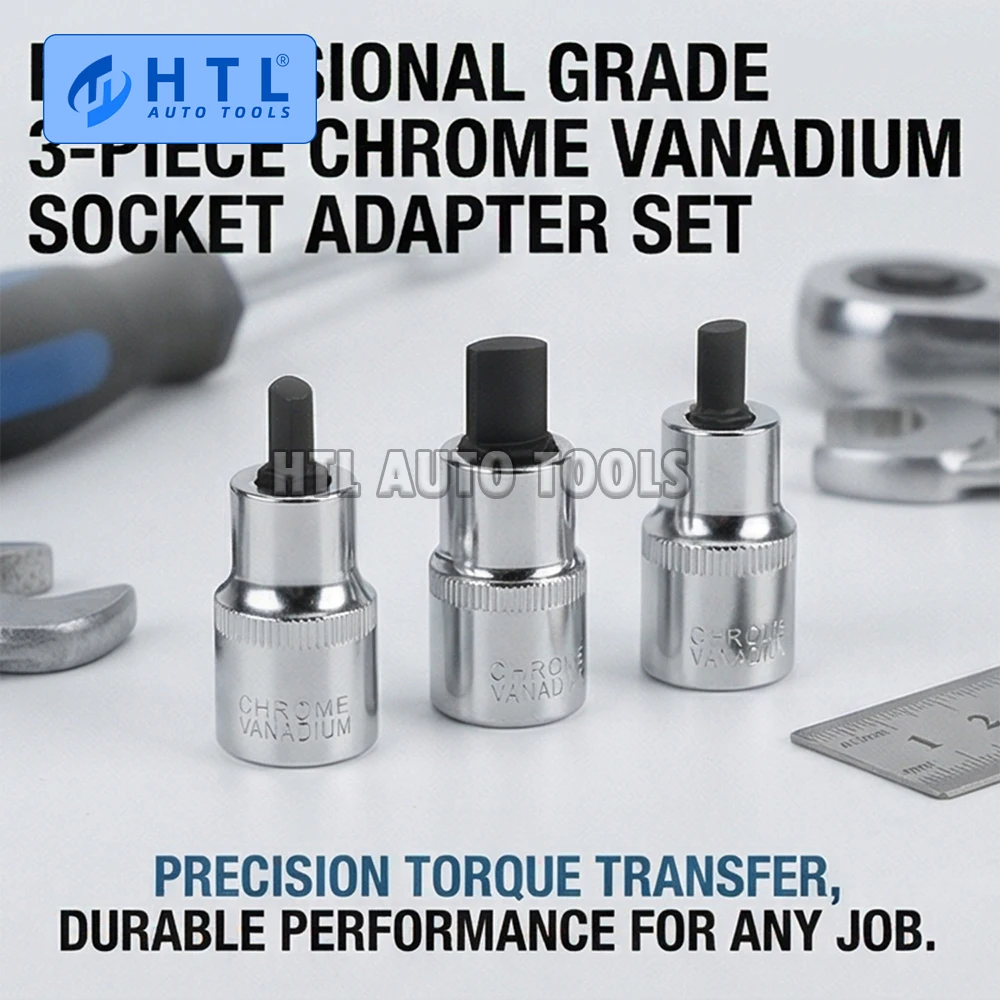 3pc 1/2" Drive Socket Adapter Set Professional Grade Chrome Vanadium
3pc 1/2" Drive Socket Adapter Set Professional Grade Chrome Vanadium