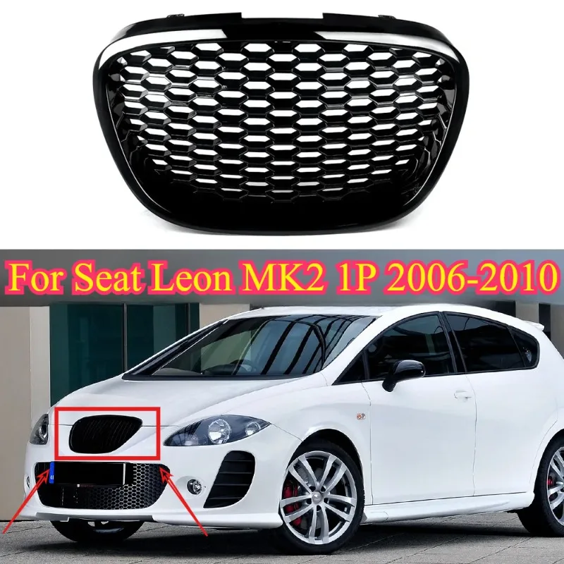 NONGSHI Front Bumper Center Grille Honeycomb Mesh Grill for Seat Leon MK2 1P 2006 2007 2008 2009 2010 Hood Grill Car Accessories
NONGSHI Front Bumper Center Grille Honeycomb Mesh Grill for Seat Leon MK2 1P 2006 2007 2008 2009 2010 Hood Grill Car Accessories