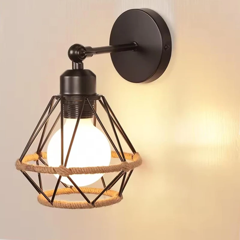 LED Wall Light American Retro Iron Hemp Rope Wall Light Rural Personalized Creative Wall Light Corridor LED Lighting
LED Wall Light American Retro Iron Hemp Rope Wall Light Rural Personalized Creative Wall Light Corridor LED Lighting