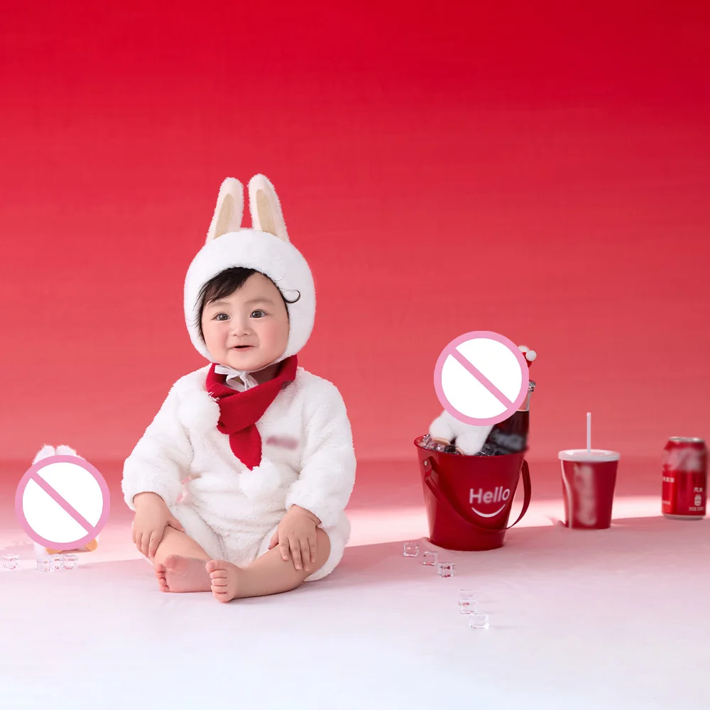Baby 100 Days Milestone Photography Outfit White Plush Bunny Hat+jumpsuit+red Scarf for Photo Studio Toddler Growth Memory Theme
Baby 100 Days Milestone Photography Outfit White Plush Bunny Hat+jumpsuit+red Scarf for Photo Studio Toddler Growth Memory Theme