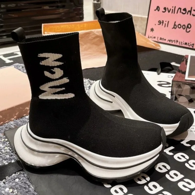 Новинка Осень-зима 2024 популярные женские теплые ботинки-носки на среднем каблуке с круглым носком
Новинка Осень-зима 2024 популярные женские теплые ботинки-носки на среднем каблуке с круглым носком