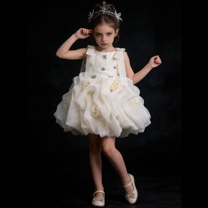 Girls White Bow Sleeveless Dress Flower Girl Wedding Performance Birthday Dress Children Evening Walk Show Piano Dress
Girls White Bow Sleeveless Dress Flower Girl Wedding Performance Birthday Dress Children Evening Walk Show Piano Dress