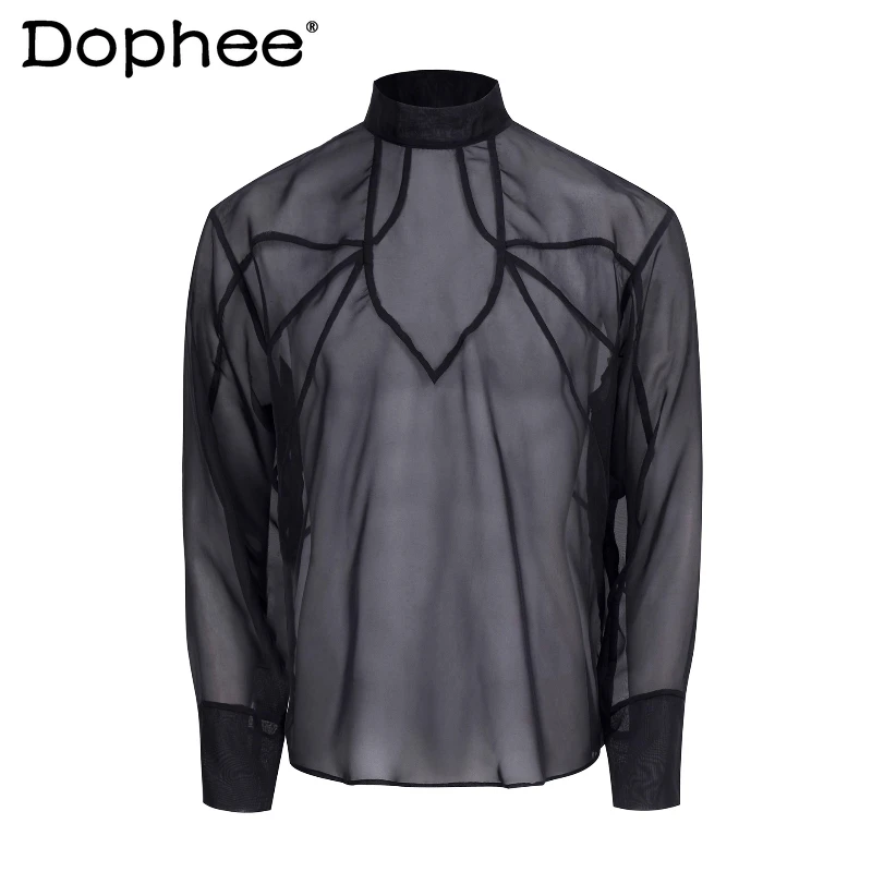 Fashion Translucent Mesh Gauze T-Shirts Men 2025 Autumn New Handsome Inner Wear Men's Long Sleeve Tops Male Trendy Unique Tees
Fashion Translucent Mesh Gauze T-Shirts Men 2025 Autumn New Handsome Inner Wear Men's Long Sleeve Tops Male Trendy Unique Tees