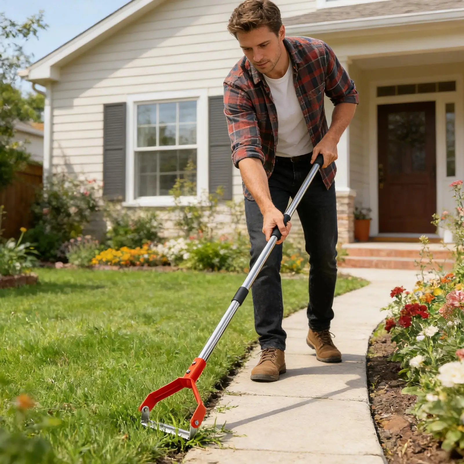 Garden Hoe Heavy Duty Loop Long Handle Shovel Metal Weeder Scraper Gardening Hoe for Digging Trenching Loosening Hoeing Edging
Garden Hoe Heavy Duty Loop Long Handle Shovel Metal Weeder Scraper Gardening Hoe for Digging Trenching Loosening Hoeing Edging