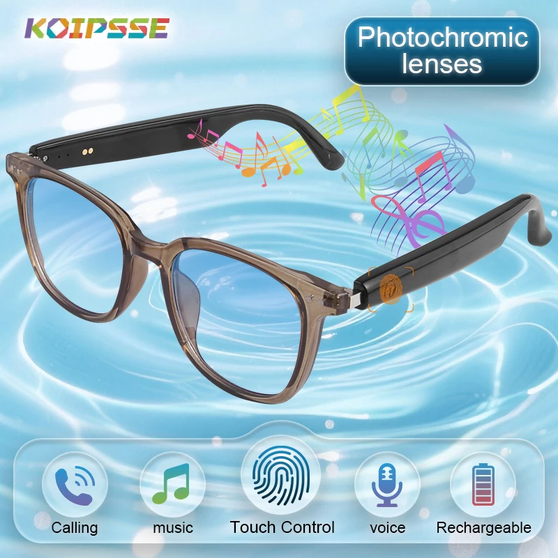 KOIPSSE Smart Glasses High-Value Black Technology Multi-Function Dual Speakers Dual Touch HIFI Sound Effect Color-Changing Lense
KOIPSSE Smart Glasses High-Value Black Technology Multi-Function Dual Speakers Dual Touch HIFI Sound Effect Color-Changing Lense