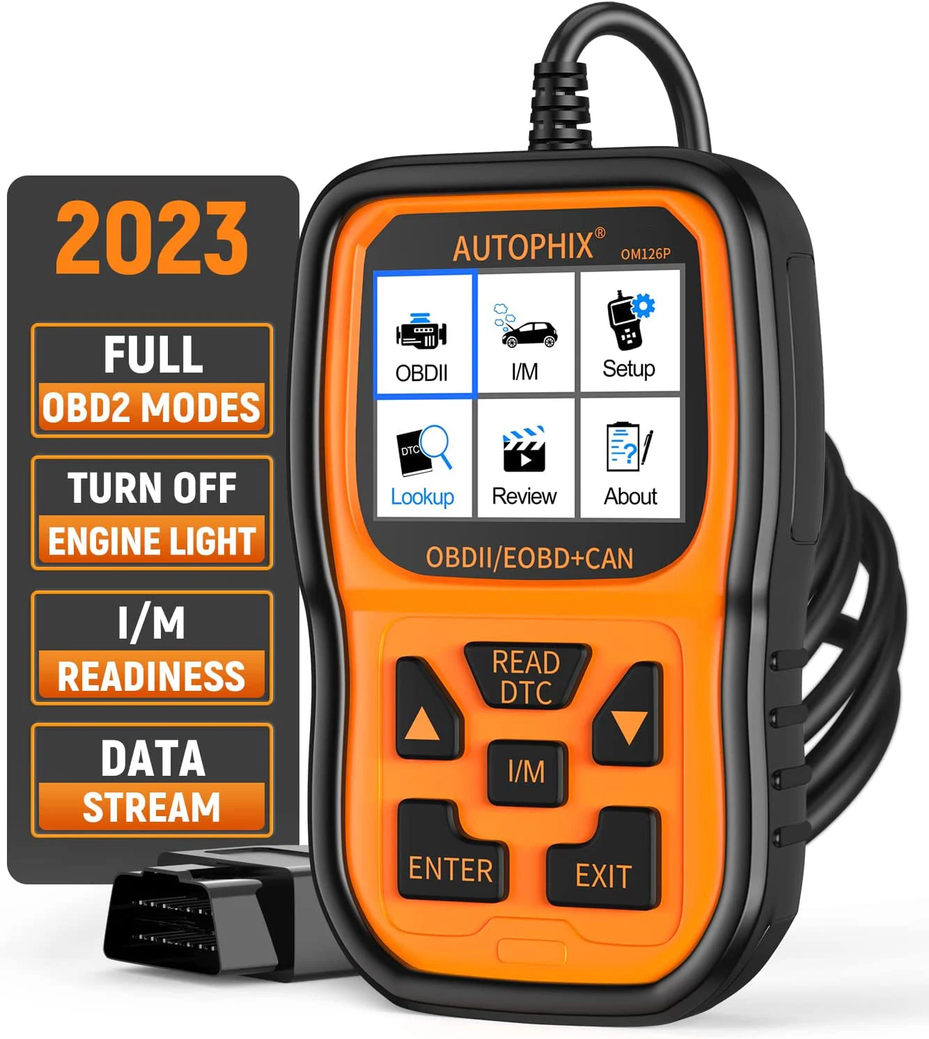 AUTOPHIX OM126P OBD2 Scanner Enhanced Code Reader Auto Diagnostic Check Engine Light for All OBDII Car After 1996
AUTOPHIX OM126P OBD2 Scanner Enhanced Code Reader Auto Diagnostic Check Engine Light for All OBDII Car After 1996
