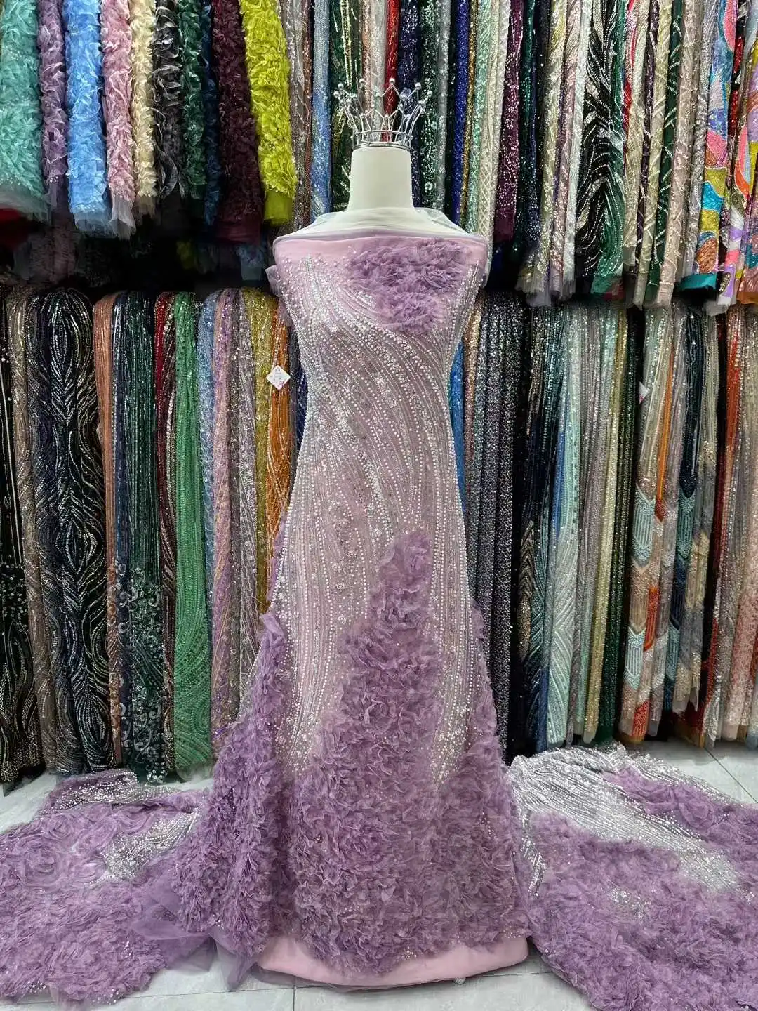 Luxury French 3D Mesh Beaded Lace Fabric High-Quality African Sequins Groom Lace for Nigerian Wedding Dresses Sewing
Luxury French 3D Mesh Beaded Lace Fabric High-Quality African Sequins Groom Lace for Nigerian Wedding Dresses Sewing
