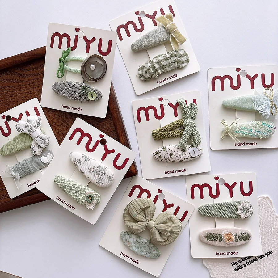 Spring Korean Floral Snap Clips Pastel Green Fabric Bow BB Clips for Girls Bangs Hypoallergenic Baby-Safe 2pcs Set
Spring Korean Floral Snap Clips Pastel Green Fabric Bow BB Clips for Girls Bangs Hypoallergenic Baby-Safe 2pcs Set