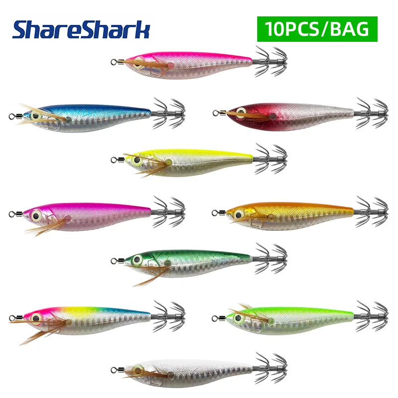Искусственная светящаяся приманка ShareShark 10 см: бионическая креветка-кальмар для морской рыбалки, твердая приманка для ловли снасти на крючках
Искусственная светящаяся приманка ShareShark 10 см: бионическая креветка-кальмар для морской рыбалки, твердая приманка для ловли снасти на крючках